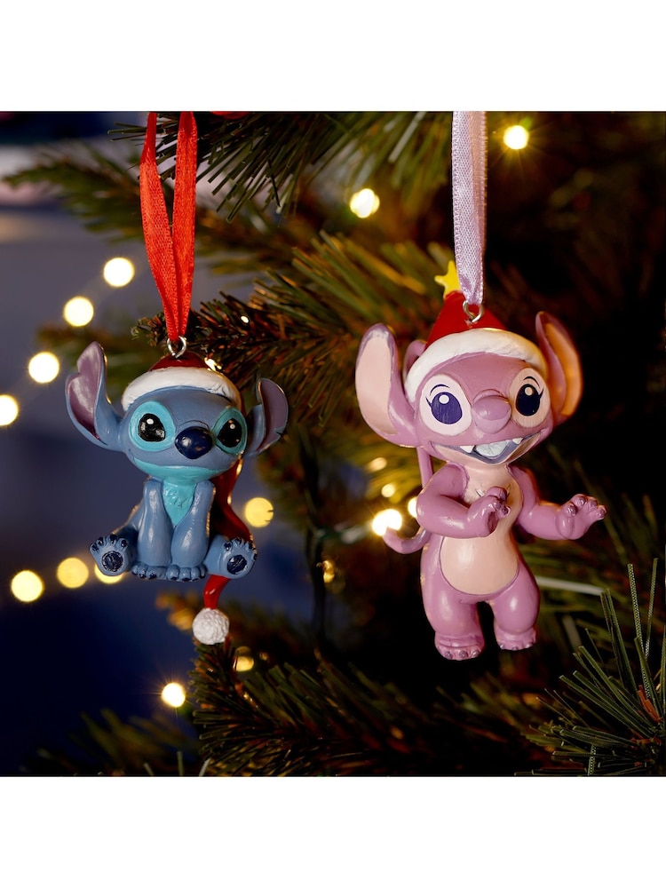 Widdop Set of 2 Stitch  Angel Hanging Christmas Decorations - Image 1 of 4