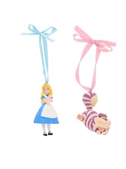 Widdop Set of 2 Alice  Cheshire Cat Hanging Christmas Decorations - Image 2 of 6