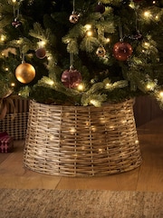 Natural Christmas Lit Wicker Tree Skirt - Image 1 of 5