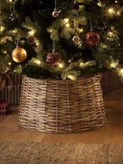 Natural Christmas Lit Wicker Tree Skirt - Image 3 of 5