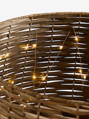 Natural Christmas Lit Wicker Tree Skirt - Image 4 of 5