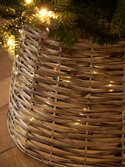 Natural Christmas Lit Wicker Tree Skirt - Image 5 of 5