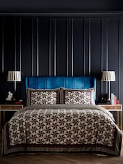 Laurence Llewelyn-Bowen Black Hero Cotton Duvet Cover Set - Image 1 of 5
