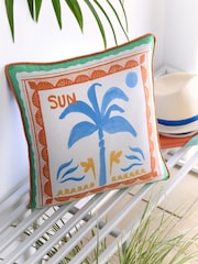 Fusion Multi Soleil Palm Outdoor Water Resistant Filled Cushion - Image 1 of 3