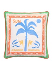 Fusion Multi Soleil Palm Outdoor Water Resistant Filled Cushion - Image 2 of 3