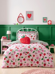 Bedlam Red Strawberry Velvet Shaped Cushion - Image 4 of 4