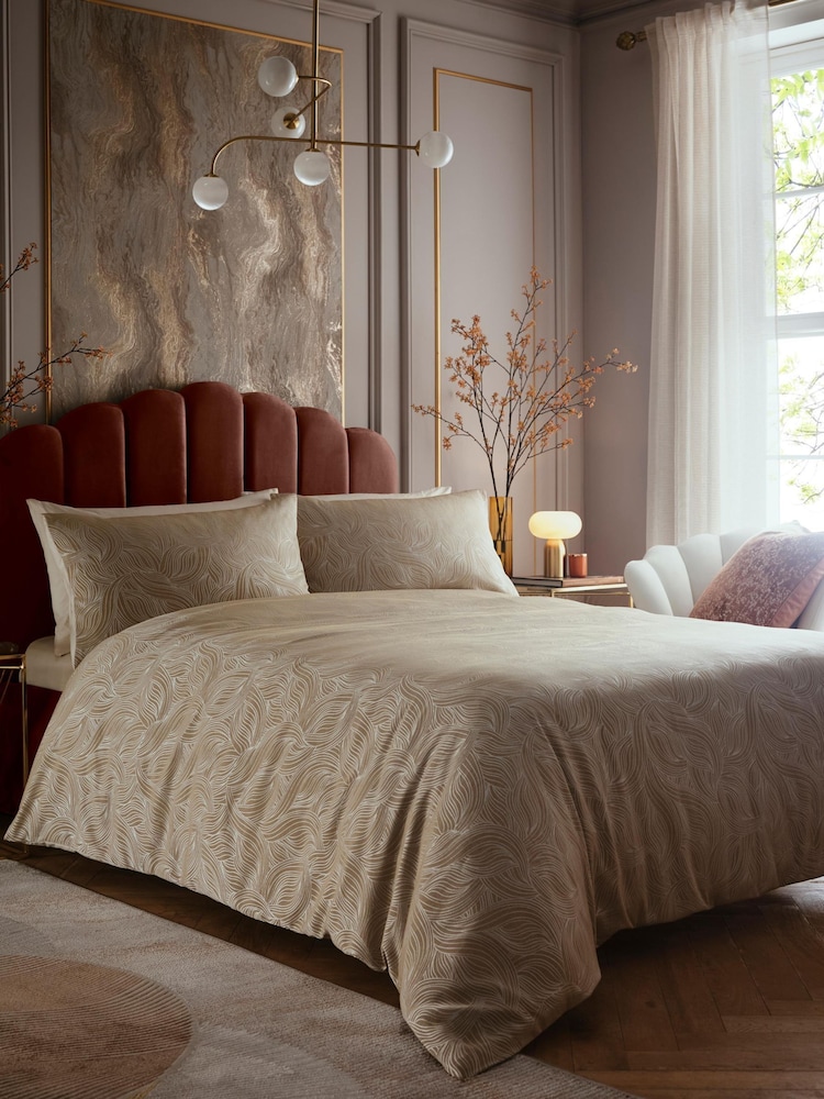 Laurence Llewelyn-Bowen Natural Venus Grace Jacquard Duvet Cover Set - Image 1 of 5