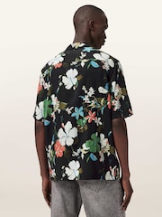 AllSaints Black Koh Chang Short Sleeve Shirt - Image 3 of 8