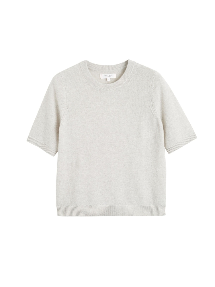 Chinti & Parker Taupe Cloud Cashmere T-Shirt - Image 3 of 3