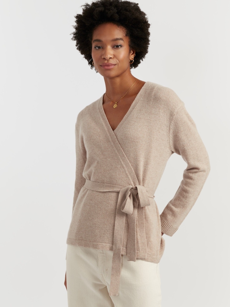Chinti & Parker Soft-Oat Wool-Cashmere Light Wrap Cardigan - Image 1 of 4