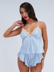 Boux Avenue Blue Nyra Satin Cami Set - Image 1 of 4