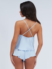 Boux Avenue Blue Nyra Satin Cami Set - Image 4 of 4