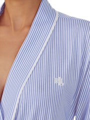 Lauren Ralph Lauren Blue Cotton Kimono Wrap Robes - Image 3 of 3