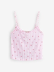 Boux Avenue Pink Stripe Modal Pyjamas Set - Image 2 of 3