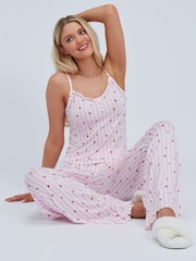 Boux Avenue Pink Stripe Modal Pyjamas Set - Image 6 of 9