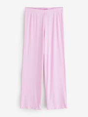 Boux Avenue Pink Lace Rib Pyjamas Set - Image 9 of 9