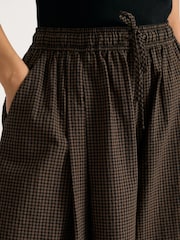 Chocolate Gingham Culottes - Image 4 of 5