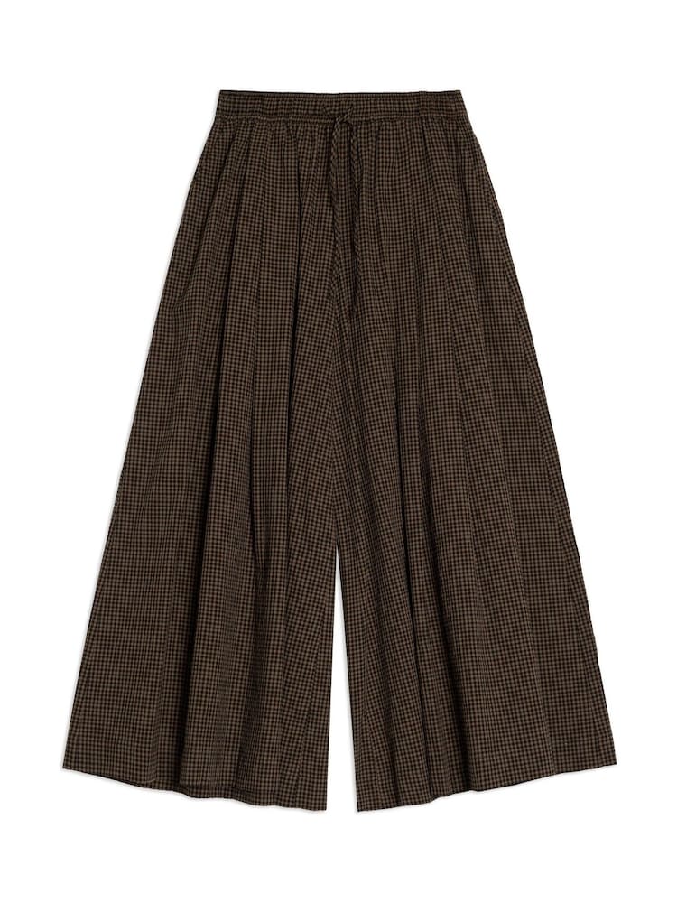 Chocolate Gingham Culottes - Image 5 of 5