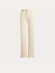 Lauren Ralph Lauren Cream Wash Slim Bootcut High Waisted Jeans - Image 6 of 6