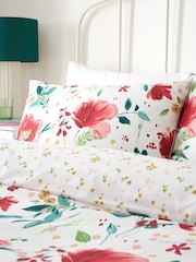 Dreams & Drapes Red Abstract Poppy Easy Care Duvet Cover Set - Image 2 of 5