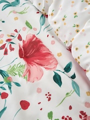 Dreams & Drapes Red Abstract Poppy Easy Care Duvet Cover Set - Image 3 of 5