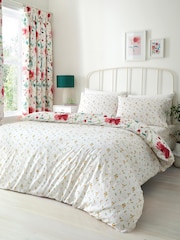 Dreams & Drapes Red Abstract Poppy Easy Care Duvet Cover Set - Image 4 of 5