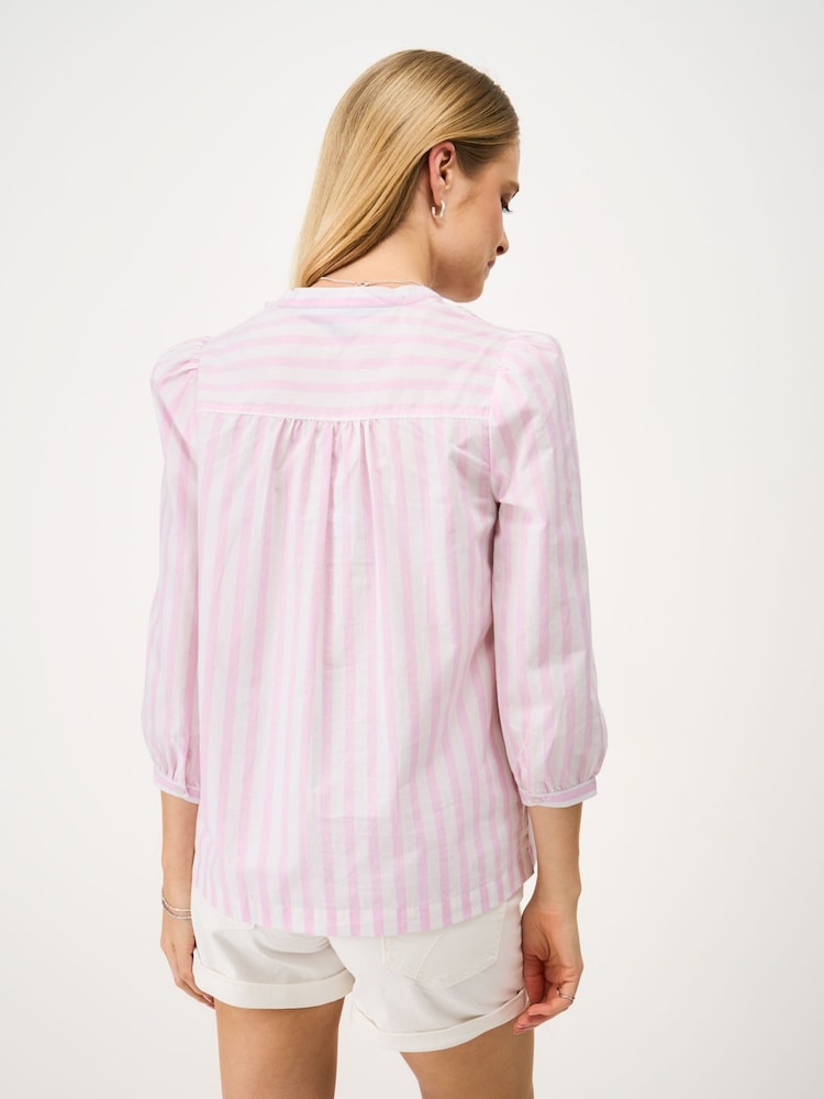 Crew Clothing Pink Freya V-neckline Blouse - Image 2 of 5 Crew Clothing Pink Freya V-neckline Blouse - Image 2 of 5
