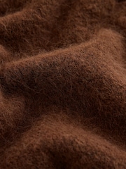 Brown Knitted Collar Cardigan With Wool - Image 7 of 8