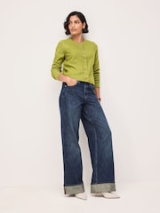 Lime Green Supersoft Crew Neck Long Sleeve Cardigan - Image 2 of 8