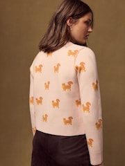 Pink Cats Supersoft Crew Neck Long Sleeve Cardigan - Image 3 of 7