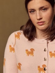 Pink Cats Supersoft Crew Neck Long Sleeve Cardigan - Image 4 of 7