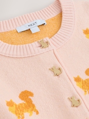 Pink Cats Supersoft Crew Neck Long Sleeve Cardigan - Image 7 of 7
