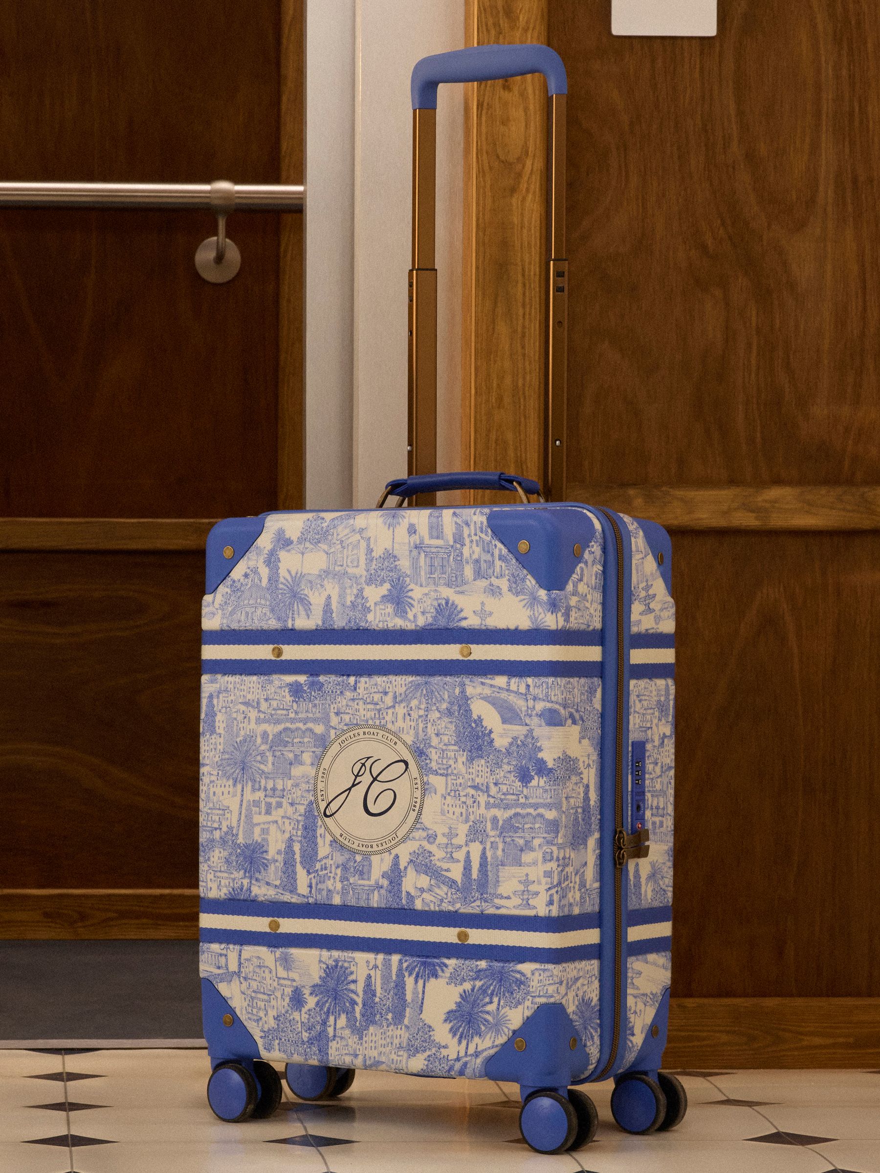Joules Unisex Blue & White Toile De Jouy Boat Club Cabin Case One