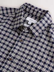 Blue Micro Check Long Sleeve Shirt - Image 7 of 9
