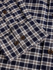 Blue Micro Check Long Sleeve Shirt - Image 8 of 9