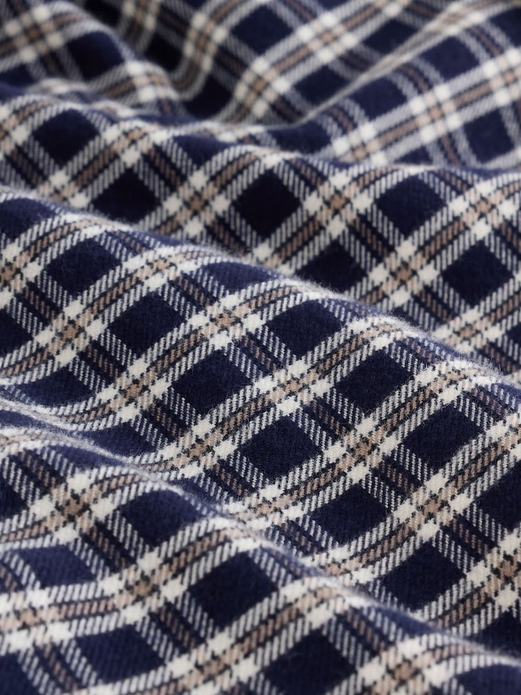 Blue Micro Check Long Sleeve Shirt - Image 9 of 9 Blue Micro Check Long Sleeve Shirt - Image 9 of 9
