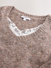 Neutral Neppy Lace Vest Layer Jumper - Image 7 of 8