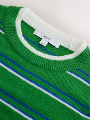 Green/White Stripe Knitted Long Sleeve Layer Top - Image 9 of 9