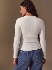 Ecru Supersoft Long Sleeve Henley Layer Top - Image 3 of 7