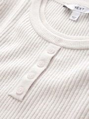 Ecru Supersoft Long Sleeve Henley Layer Top - Image 6 of 7