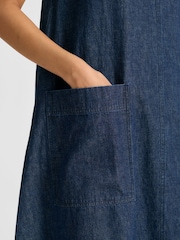 Albaray Blue V-Neck A Line Denim Dress - Image 3 of 4