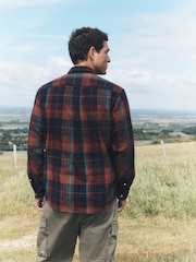 Red/Blue Check Long Sleeve Overshirt Shacket - Image 4 of 8