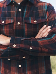 Red/Blue Check Long Sleeve Overshirt Shacket - Image 5 of 8