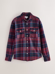 Red/Blue Check Long Sleeve Overshirt Shacket - Image 6 of 8