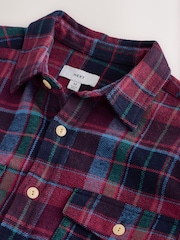 Red/Blue Check Long Sleeve Overshirt Shacket - Image 7 of 8