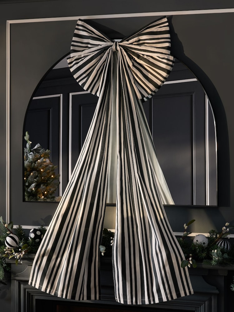 Monochrome Extra Large Bow Tree Topper - Image 2 of 3 Monochrome Extra Large Bow Tree Topper - Image 2 of 3