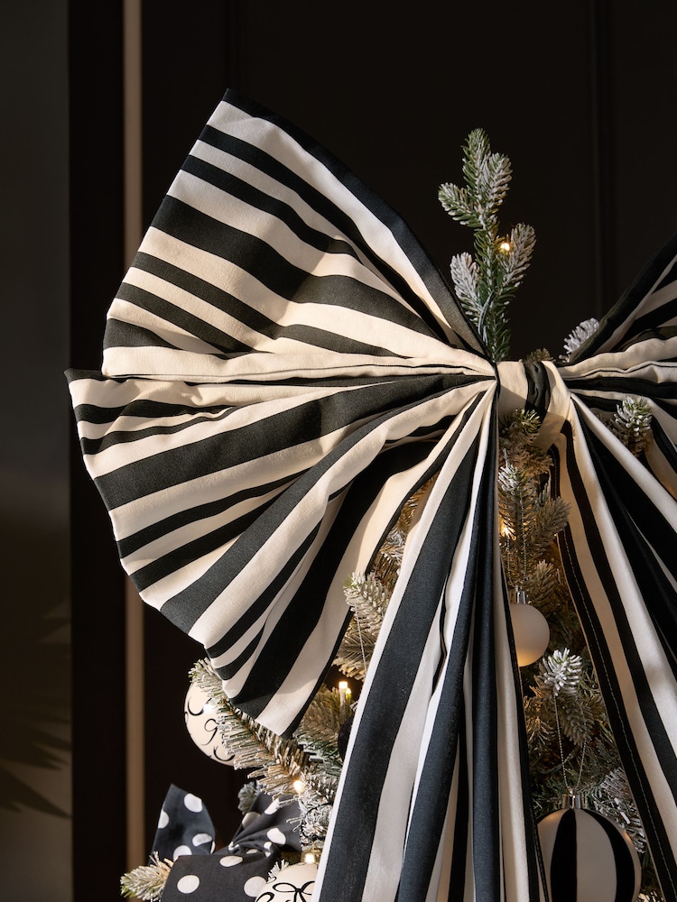 Monochrome Extra Large Bow Tree Topper - Image 3 of 3 Monochrome Extra Large Bow Tree Topper - Image 3 of 3