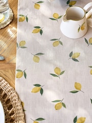 Sophie Allport Natural Lemons Linen Table Runner - Image 2 of 3