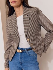 Lipsy Check Shrunken Cinched Waist Blazer - Bild 2 von 5