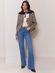 Lipsy Check Shrunken Cinched Waist Blazer - Bild 3 von 5